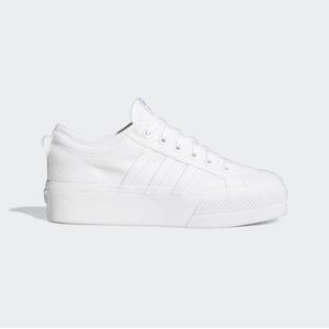 Adidas NIZZA Women 10 White Canvas Platform High